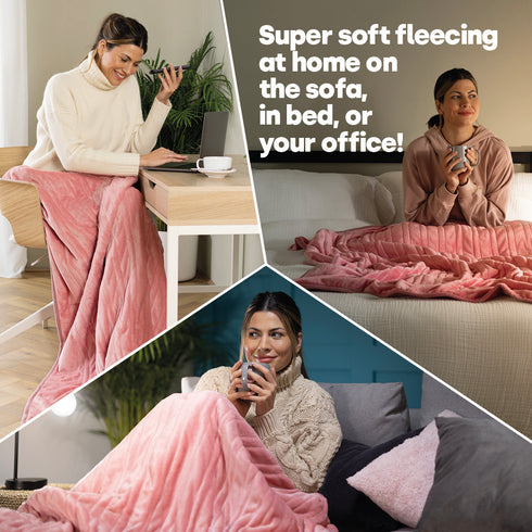 Heated Electric Over Blanket - Blush