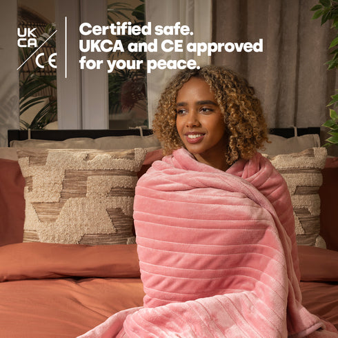 Electric Heated Throw - Pink
