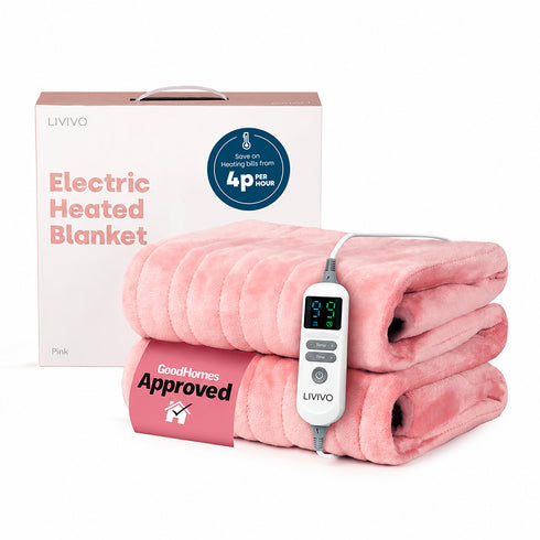 Heated Electric Over Blanket - Blush