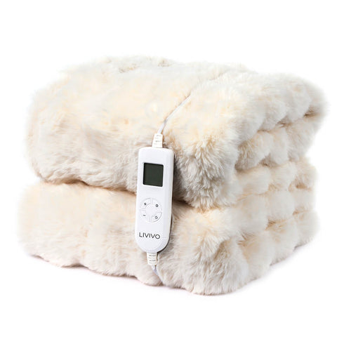 Luxury Electric Heated Throw - Cream