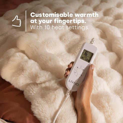 Luxury Electric Heated Throw - Cream