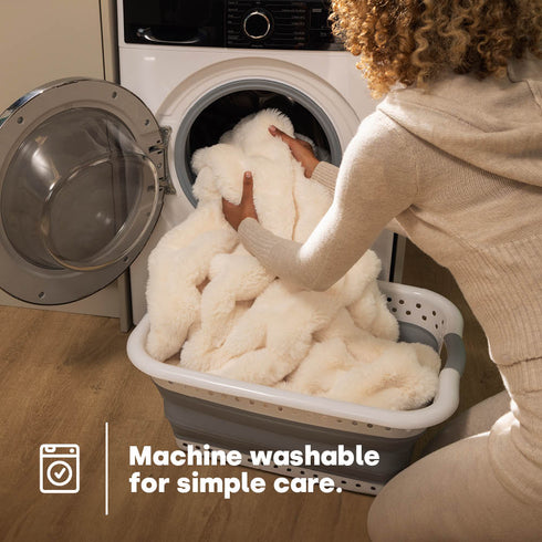 Luxury Electric Heated Throw - Cream