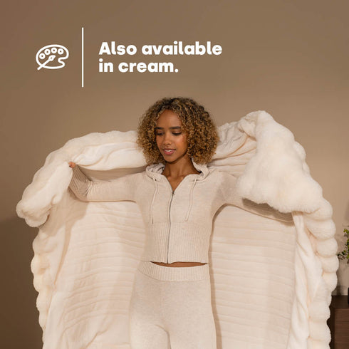 Luxury Electric Heated Throw - Grey