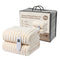 Luxury Ribbed Faux Fur Electric Heated Throw 160 x 130cm - 10 Heat Settings with Timer - Beige