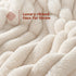 Luxury Ribbed Faux Fur Electric Heated Throw 160 x 130cm - 10 Heat Settings with Timer - Beige