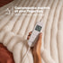 Luxury Ribbed Faux Fur Electric Heated Throw 160 x 130cm - 10 Heat Settings with Timer - Beige