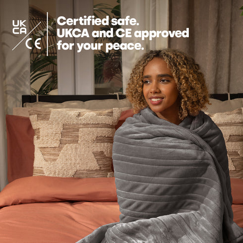 Electric Heated Throw - Grey