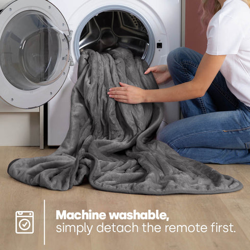 Electric Heated Throw - Grey
