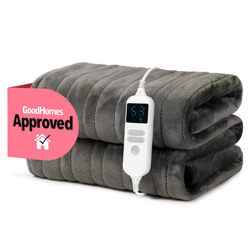 Heated Electric Over Blanket Cool Grey