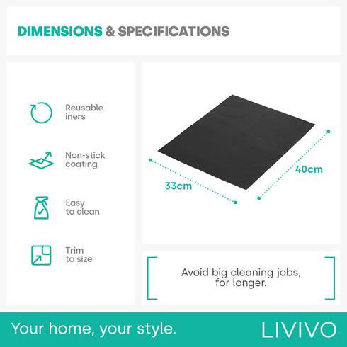 Oven Liner Sheets Set of 2