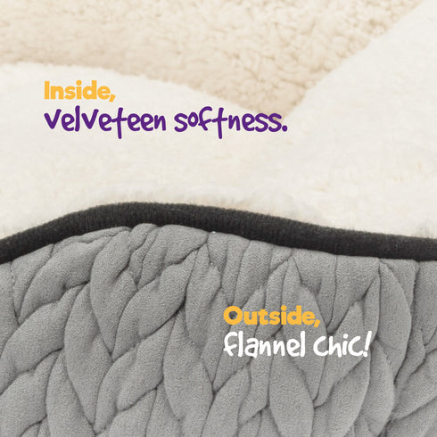 Dog Calming Sleeping Bed Warm Plush Cushion - Medium