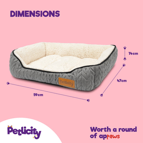 Dog Calming Sleeping Bed Warm Plush Cushion - Medium