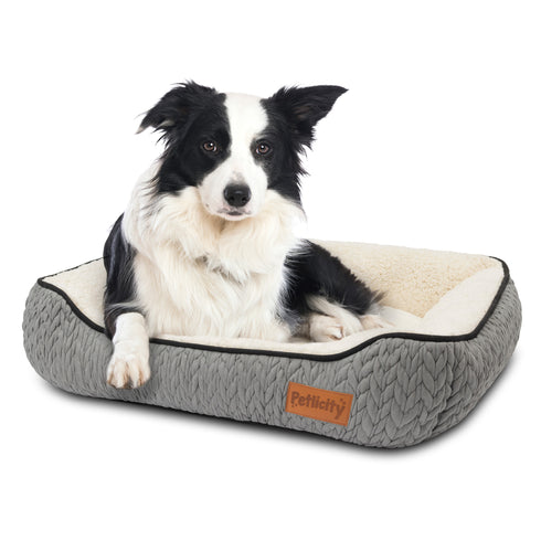 Dog Calming Sleeping Bed Warm Plush Cushion - Large