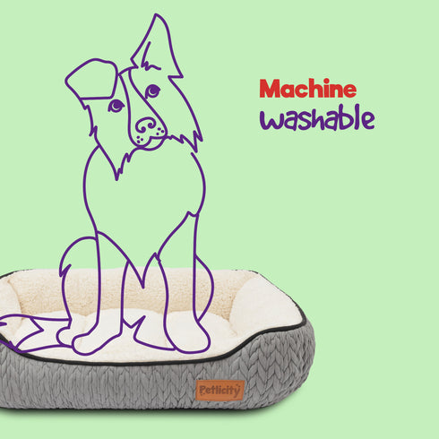 Dog Calming Sleeping Bed Warm Plush Cushion - Large