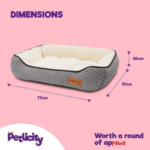 Dog Calming Sleeping Bed Warm Plush Cushion - Large