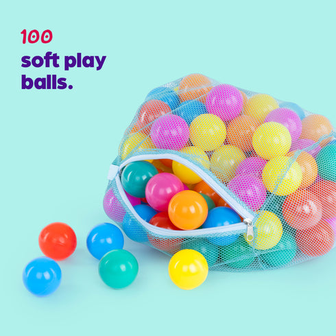 100 Soft Play Balls - Multicoloured