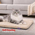 Petlicity Self Heating Pet Bed 60x45cm - No Electricity Required - Machine Washable - Beige