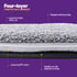 Petlicity Self Heating Pet Bed 60x45cm - No Electricity Required - Machine Washable - Two Tone Grey