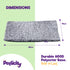 Petlicity Self Heating Pet Bed 60x45cm - No Electricity Required - Machine Washable - Two Tone Grey