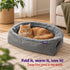 Petlicity 3-in-1 Self Heating Pet Bed Mat 70x60cm - Striped Faux Fur - Grey