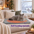 Petlicity 3-in-1 Self Heating Pet Bed Mat 70x60cm - Striped Faux Fur - Grey