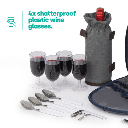 4-Person Picnic Backpack Set