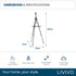 LIVIVO Portable Telescopic Artist Easel for Canvas 160cm, Black