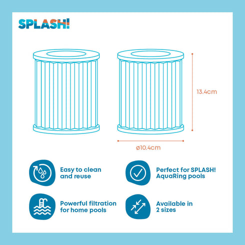4 Pack Pool Pump Filter Cartridges - 530 Gallons