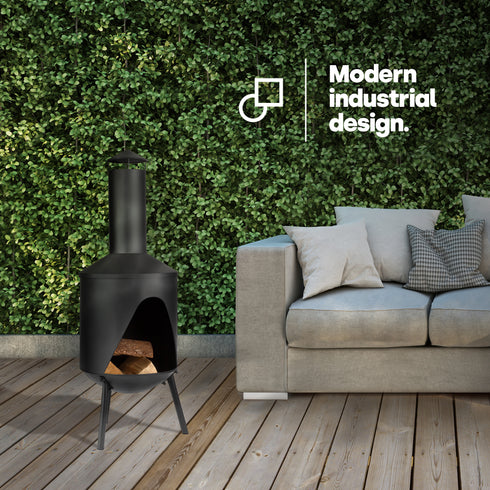 Razzo Iron Chiminea - Black