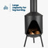 Razzo Iron Chiminea - Black