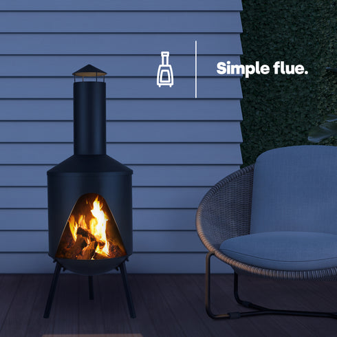 Razzo Iron Chiminea - Black