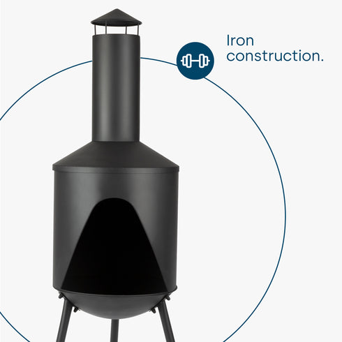 Razzo Iron Chiminea - Black