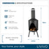 Razzo Iron Chiminea - Black