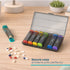 Fineway Weekly Pill Organiser Morning/Evening with Storage Box - 7 Day Colour-Coded - Transparent