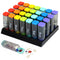 Fineway Monthly Pill Organiser Morning/Evening with Stand - 28 Day Colour-Coded - Transparent