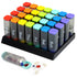 Fineway Monthly Pill Organiser Morning/Evening with Stand - 28 Day Colour-Coded - Transparent