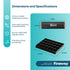 Fineway Monthly Pill Organiser Morning/Evening with Stand - 28 Day Colour-Coded - Black