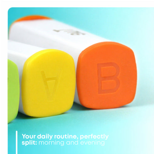 Fineway Monthly Pill Organiser Morning/Evening with Stand - 28 Day Colour-Coded - White