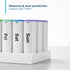Fineway Monthly Pill Organiser Morning/Evening with Stand - 28 Day Colour-Coded - White