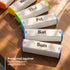 Fineway Monthly Pill Organiser Morning/Evening with Stand - 28 Day Colour-Coded - White