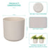 14cm Round Plant Pot Set of 2 - Matt White