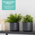 14cm Round Plant Pot Set of 2 - Matt Grey