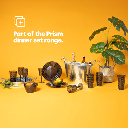 Prism Outdoor Dinner Plates Set of 4 - Smoke Grey