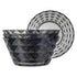 Prism Outdoor Dinner Bowls Set of 4 - Smoke Grey