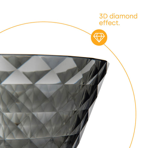 Prism Outdoor Dinner Bowls Set of 4 - Smoke Grey