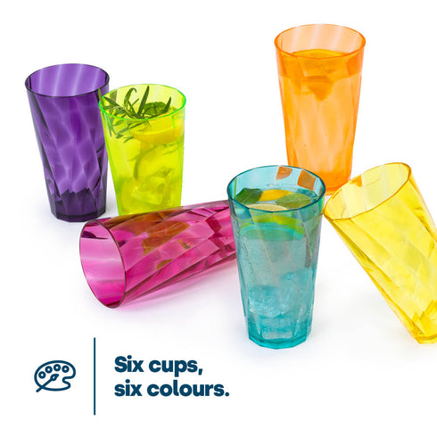 Acrylic Tumblers Set of 6 – Rainbow Cups