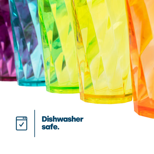 6 Plastic Tumblers - Rainbow