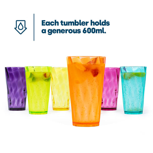 Acrylic Tumblers Set of 6 – Rainbow Cups