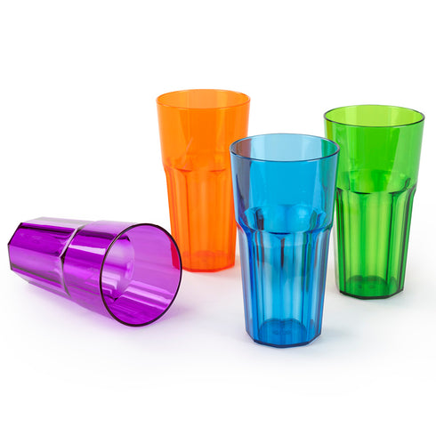 Multicolour Plastic Tumbler Set of 4