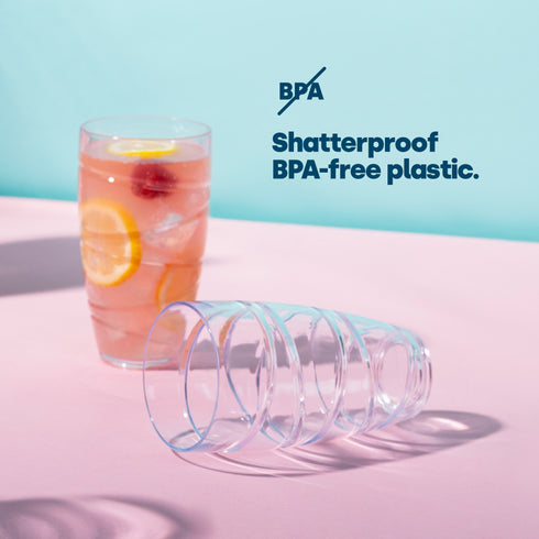 Swirl Plastic Tumbler Set of 4